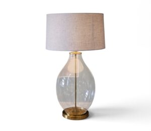 Flint Glass Brass Lamp